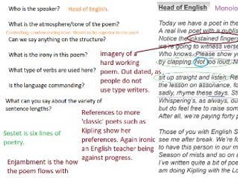 Head of English Annotations