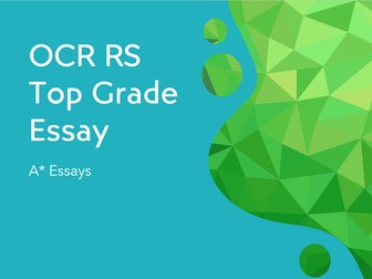 A* Essays RS OCR A-Level (Development in Christian Thought)