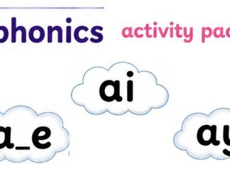 Ay, ai and A_e phonic sound activity bundle
