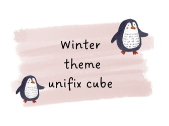Winter theme unifix cubes
