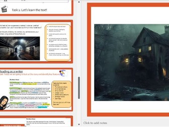 The Manor House- Talk for Writing- Scary tale- Tension and suspense- KS2