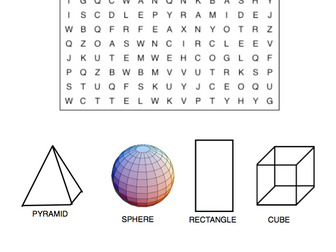 two shape puzzles using word search