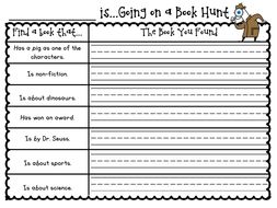Going on a Book Hunt: No Prep Literacy Center