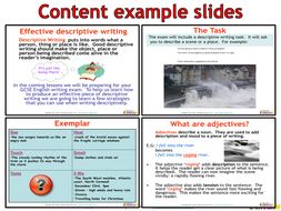 GCSE English (9-1) Writing Fiction - Descriptive Writing - PowerPoint ...