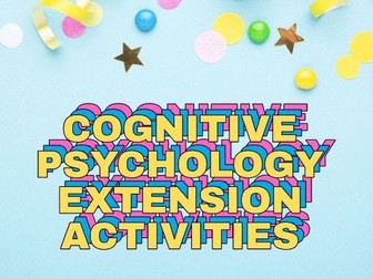 Cognitive Psychology Extension Booklet