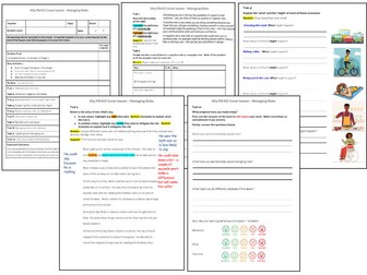 PSHCE cover lesson KS3 & 4 - standalone lesson on managing risk with answers