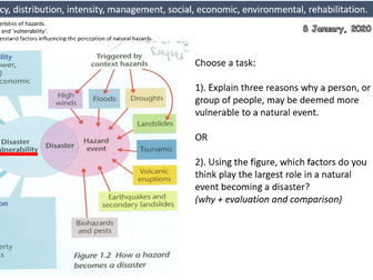 Natural Hazards- Characteristics and Vulnerability- A Level