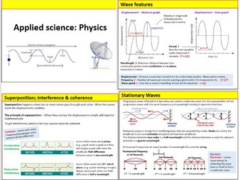 Btec applied science physics revision cards/knowledge organiser