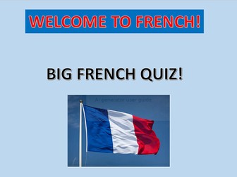 Introduction to French Quiz