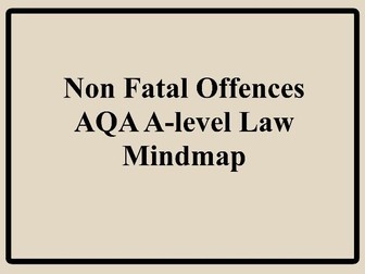 A-level Law Mindmap: Non Fatal Offences