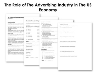 The Role of The Advertising Industry in The US Economy