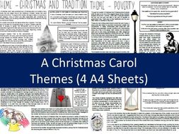 A Christmas Carol Themes - Full Sheets | Teaching Resources