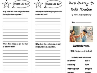 Kai’s Journey to Gold Mountain Trifold - Storytown 4th Grade Unit 1 Week 4