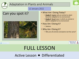 B16.6 - Adapt and Survive (Adaptation) ** FULL LESSON ** (inc KS3 version) AQA GCSE Biology/Trilogy