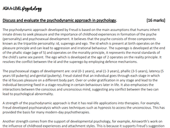 AQA A-Level Psychology Paper 2 Essays Bundle