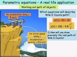 A real life application to parametric equation | Teaching Resources