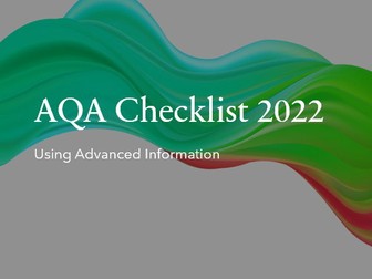 Checklist 2022 AQA