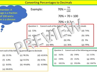 Percentages Powerpoint