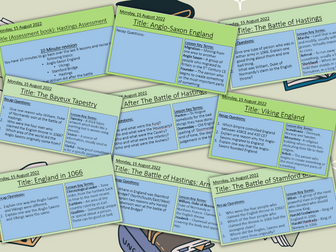 Battle of Hastings - Ks3 unit - 9 lessons & Assessment