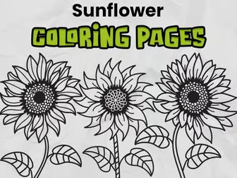 Sunflower Spring Coloring Pages | Spring Bulletin Board Ideas