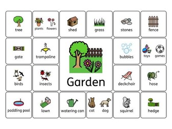 Garden Symbol Word Grid - Widget SEN
