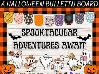 Spooktacular Adventures Await: Halloween Bulletin Board and Door Decor Craft