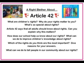 Rights Respecting Schools Blether Boards