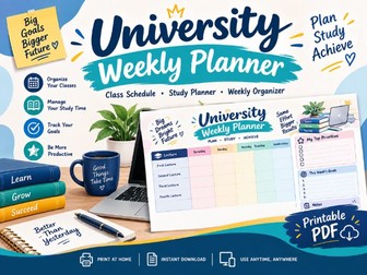 University Student Planner | Weekly Schedules