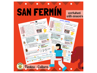 San Fermin worksheet with answers for self-correction