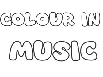 Music colouring in book