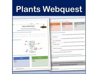 Plants Webquest | Editable Digital Science Activity