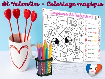 Coloriage magique | St Valentin | French Colour by number | Valentine's day