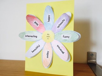 Personalised Mother's Day flower card - adjectives