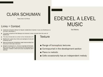 EDEXCEL A Level Music Set Work