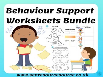 Behaviour Support Worksheet Bundle