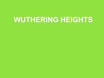 Wuthering Heights: key passages for annotation