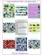 Sports and Exercise 7 Game Plus 2 Worksheet Bundle