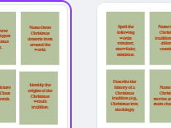 Christmas board game printable with instructions