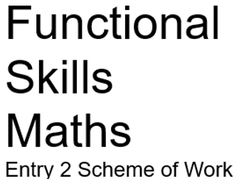 E2 Functional Skills Maths Scheme of Work