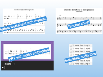 3 note melodic dictation
