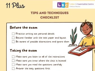 11 Plus Tips Checklist