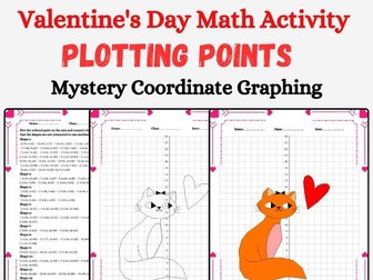 Valentine's Day Coordinate Plane Graphing | Math Mystery Pictures