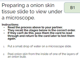 Biology processes revision cards AQA GCSE