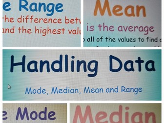 Handling Data Mean Median Mode Range SEND Functional Skills