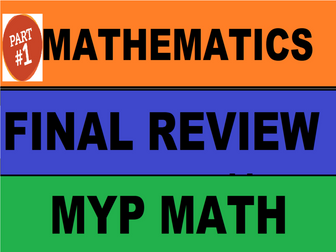 Final Review for Grade 8 MYP Mathematics
