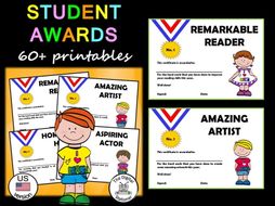 student awards end of year awards us version 60 printable awards