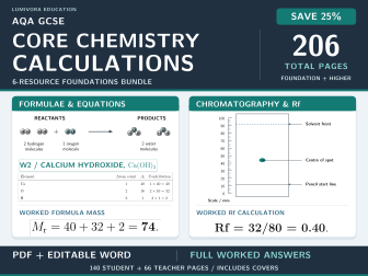 AQA GCSE Chemistry Core Calculations Bundle & Answers
