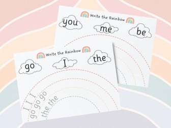 Phonics - Write the Rainbow Tricky Words