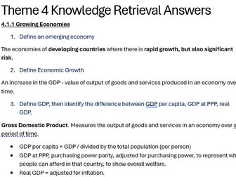 Theme 4 Global Business Revision Answers