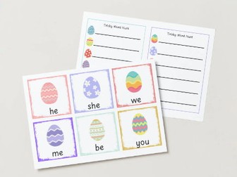 Easter Egg Tricky Word Hunt Phase 2&3